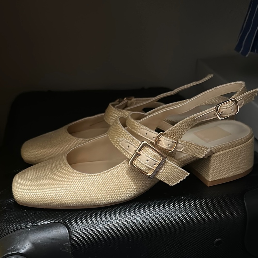 Elegant Cream Women's Slingback Heels